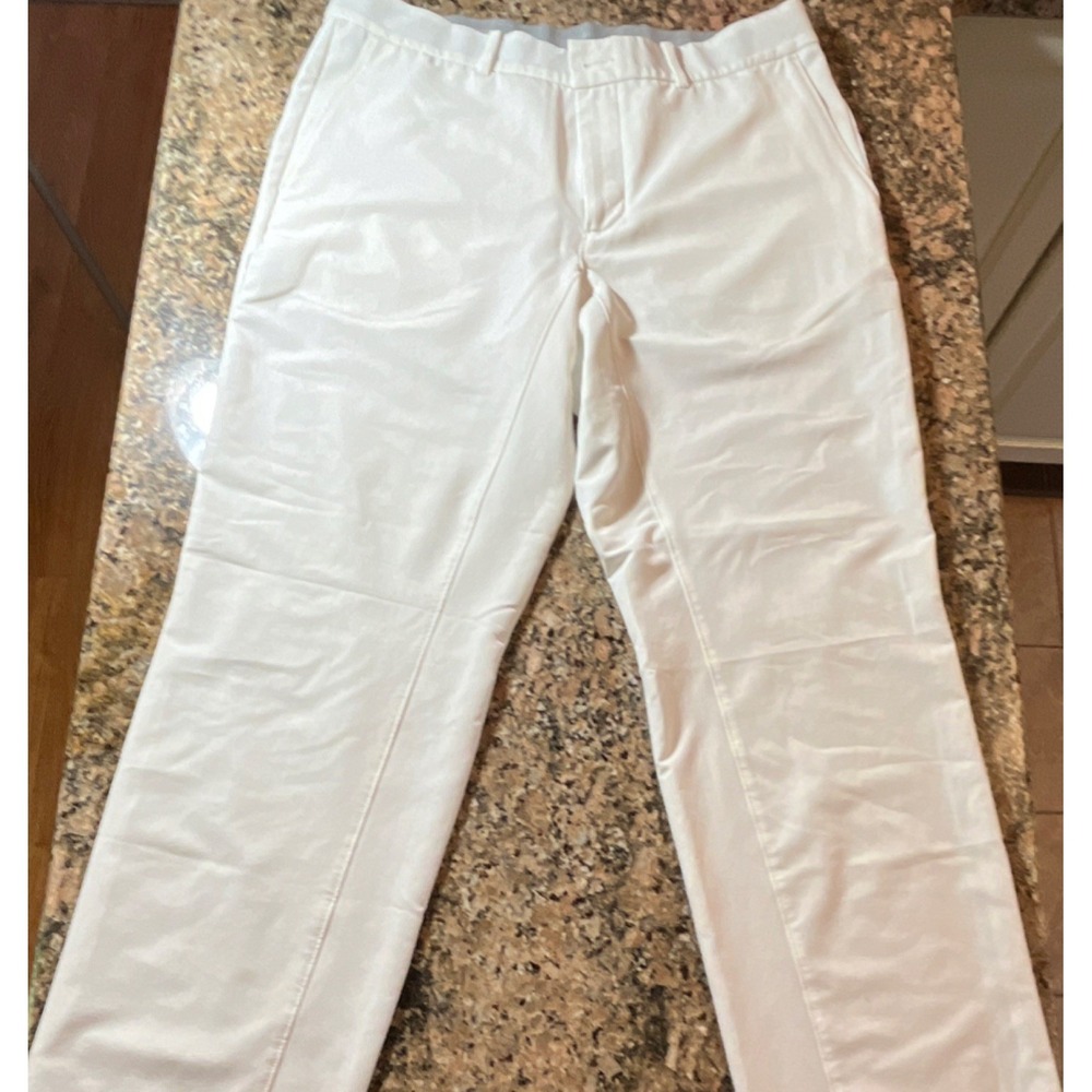 Nike Golf Dri-FIT Standard Fit Stretch White Men's Pants 33x32 Flat Front